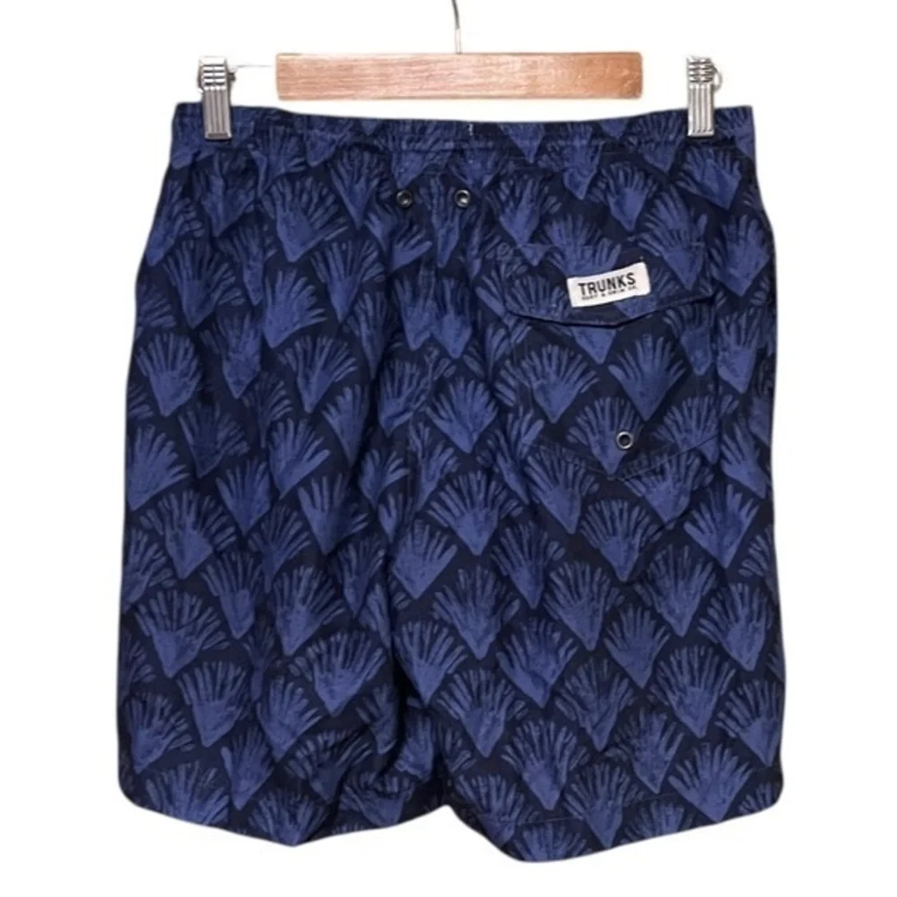 Trunks Surf & Swim Co. Navy Blue & Blue Swim Trunk Board Shorts